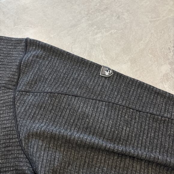 Kuhl Sweater Men’s Sz XL Gray Grid Engineered Long Sleeve Crew Neck Poly - Picture 3 of 10